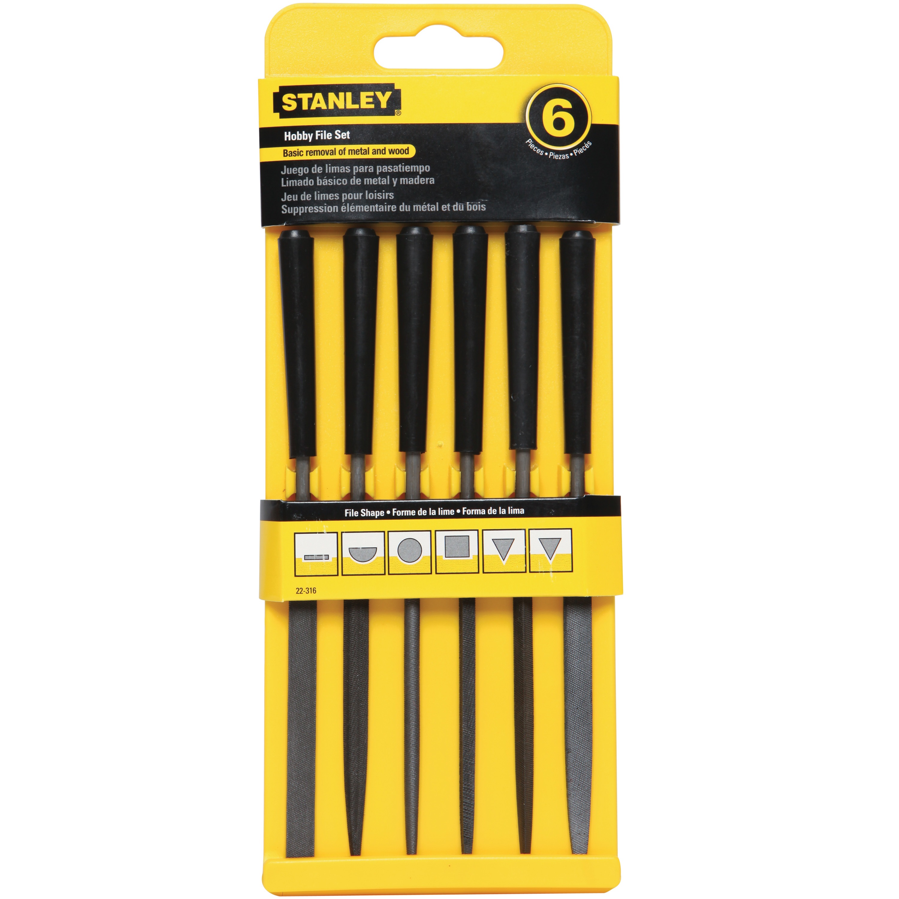 6 pc Hobby File Set - 22-316 | STANLEY Tools