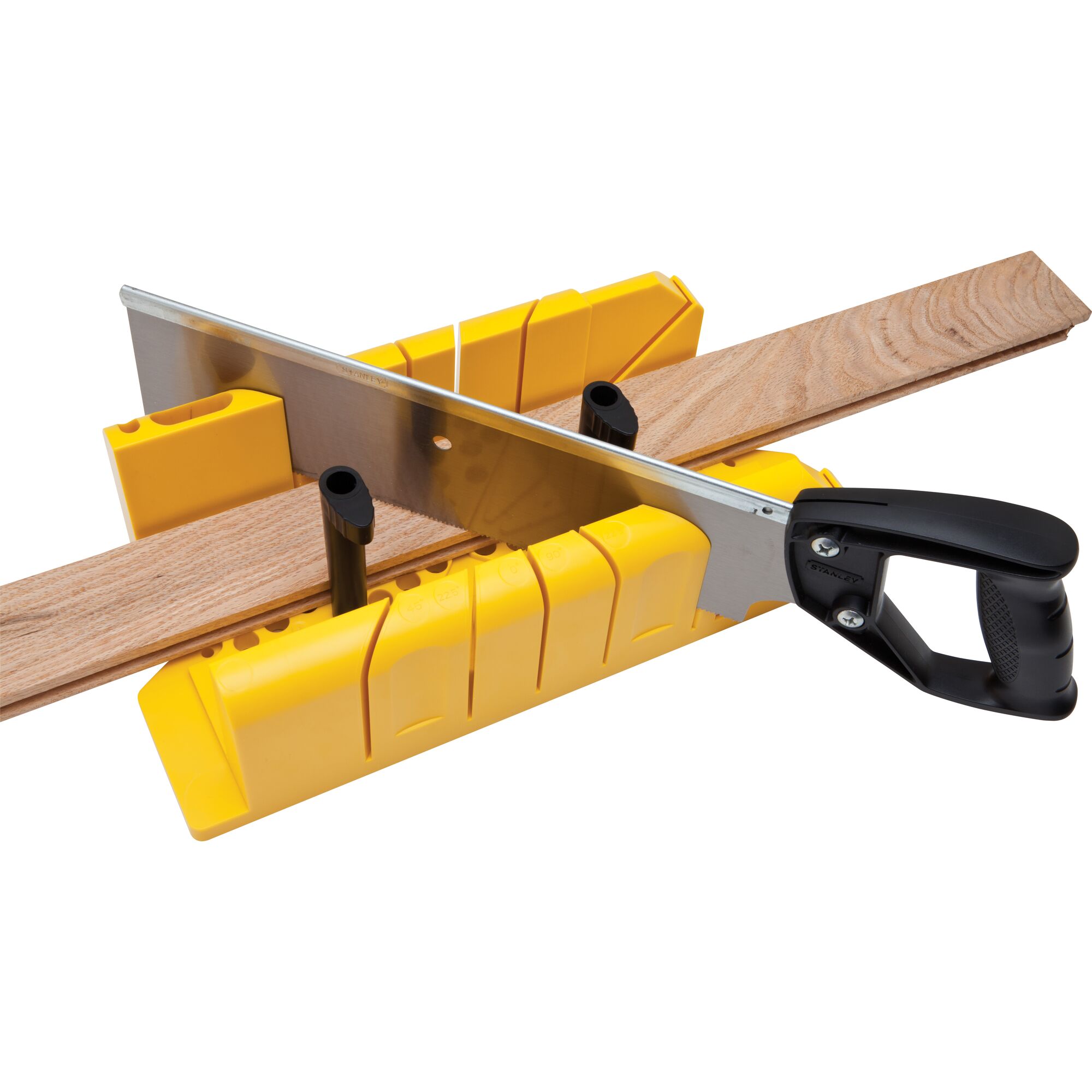 Hacksaw with clearance miter box