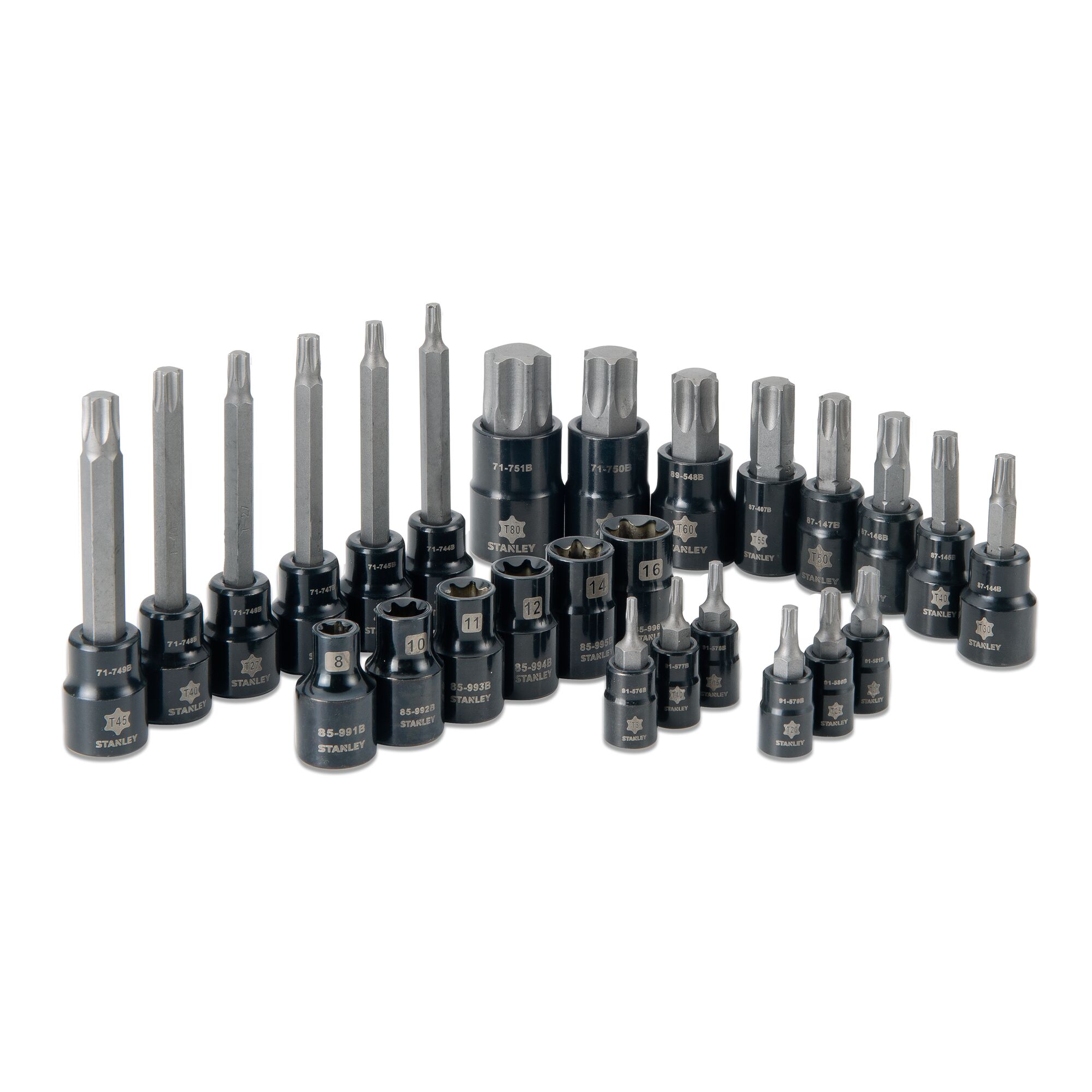 Professional Grade Black Chrome Hex Bit Socket Set 27 pc STANLEY